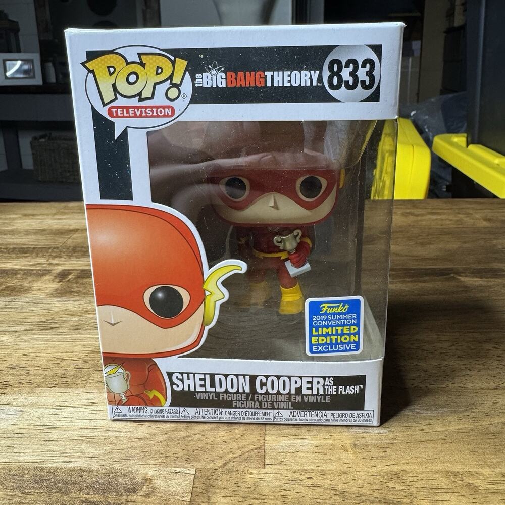 Funko Pop! Vinyl Sheldon Cooper as The Flash #833 Big Bang Theory Limited Editi…